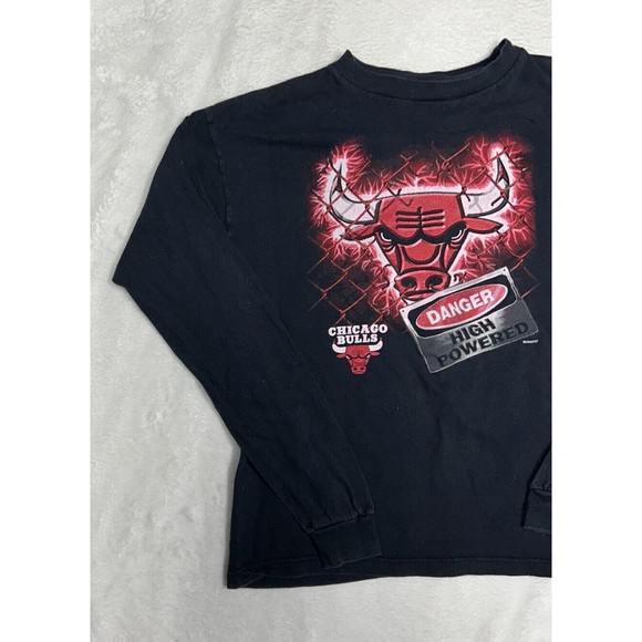 Vintage 1997 Chicago Bulls Black Long Sleeve T-Shirt Youth XL Looney Tunes Tag - Picture 2 of 9